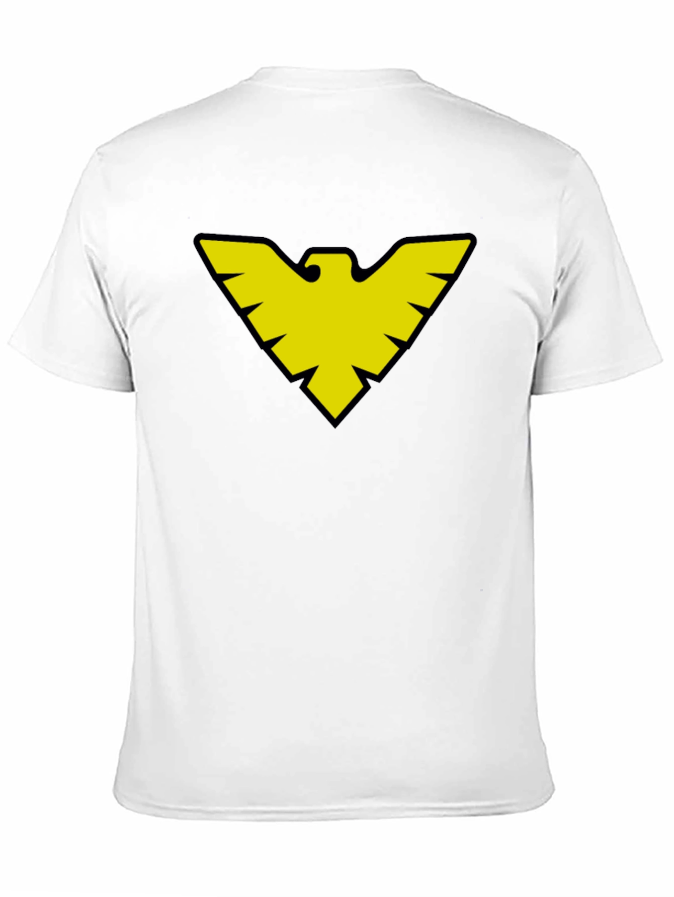 Black T-Shirt with Yellow Bird Symbol