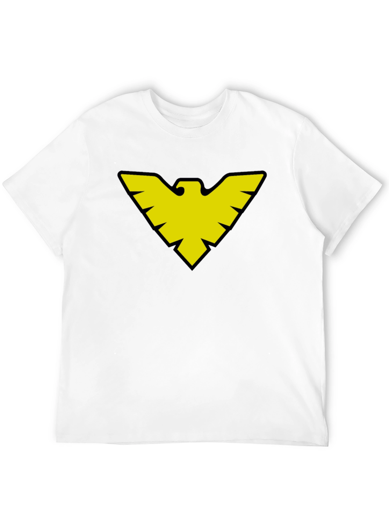 Black T-Shirt with Yellow Bird Symbol