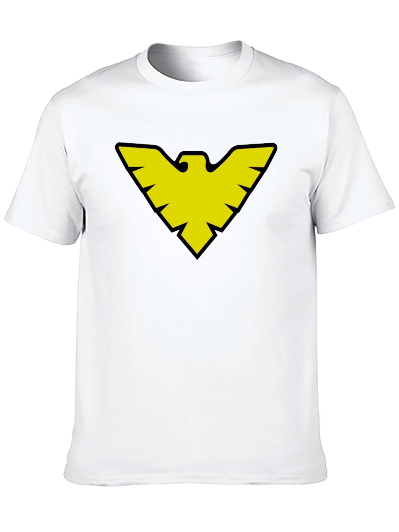 Black T-Shirt with Yellow Bird Symbol