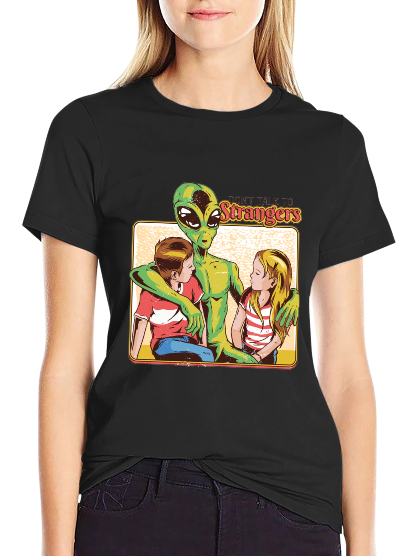 Dont Talk to Strangers Alien T-Shirt