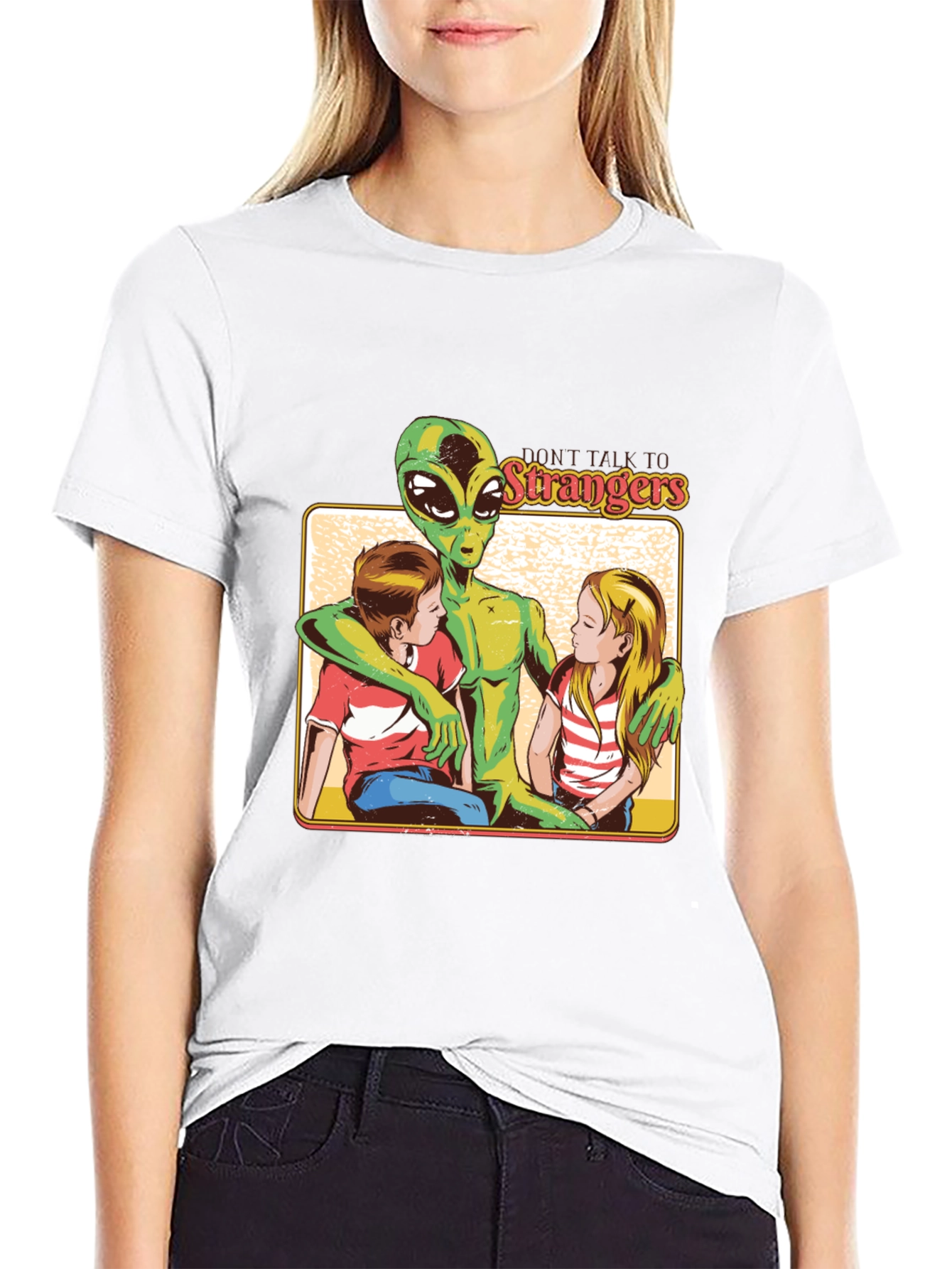 Dont Talk to Strangers Alien T-Shirt