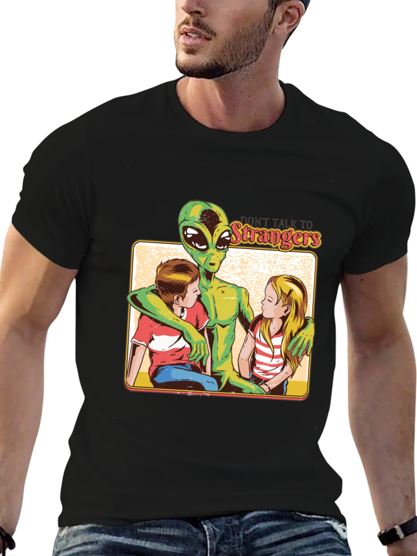 Dont Talk to Strangers Alien T-Shirt