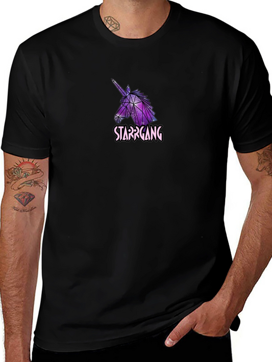 StarrGang Unicorn Graphic Black T-Shirt