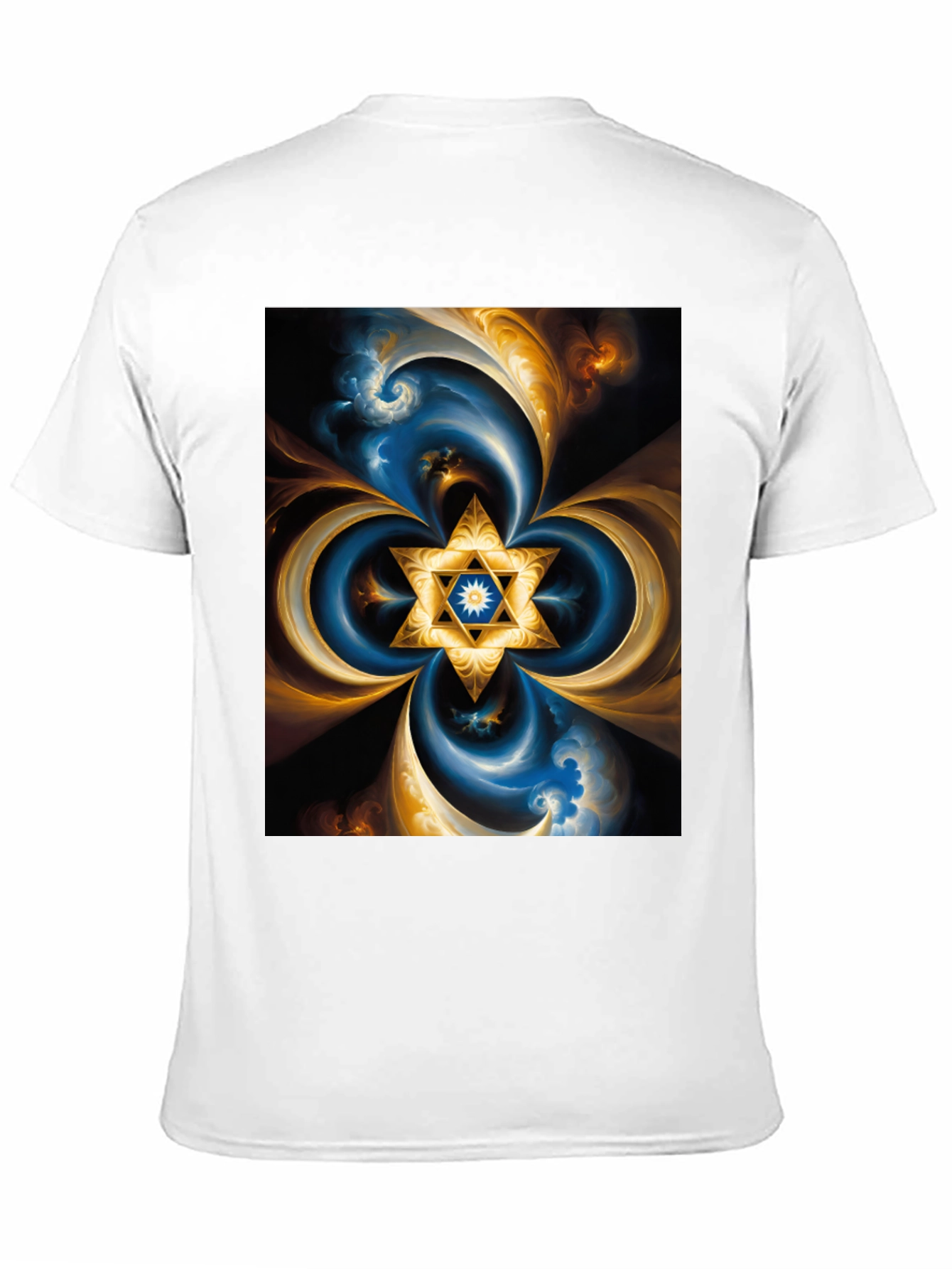 Abstract Star of David T-Shirt - Black