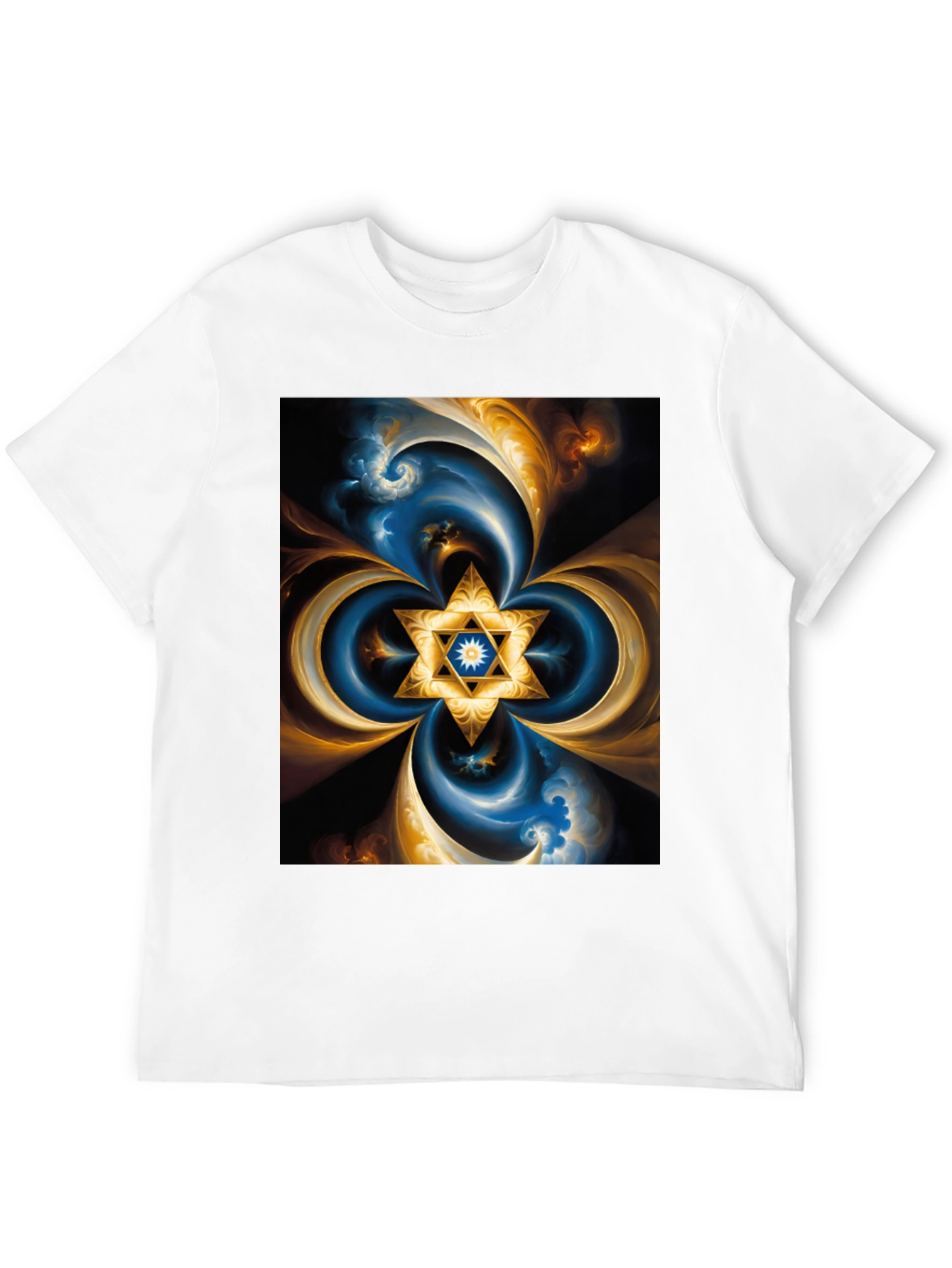 Abstract Star of David T-Shirt - Black