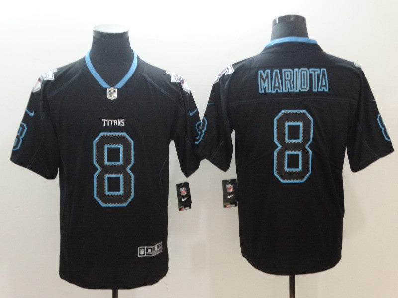 Men's Tennessee Titans Marcus Mariota #8 Black Game Jerseys