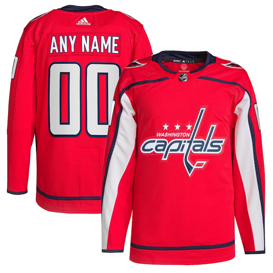 Men's Washington Capitals Red Home Primegreen Authentic Pro Custom Jerseys