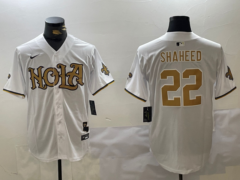 Men's New Orleans Saints Rashid Shaheed #22 White Player Jerseys