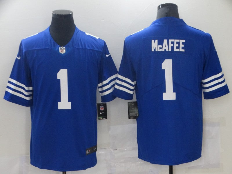 Men's Indianapolis Colts Pat McAfee #1 Blue Game Jerseys