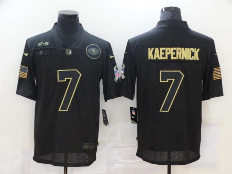 Men's San Francisco 49ers Colin Kaepernick #7 Black Game Jerseys