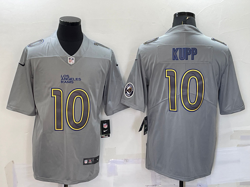 Men's Los Angeles Rams Cooper Kupp #10 Gray Atmosphere Fashion Game Jerseys