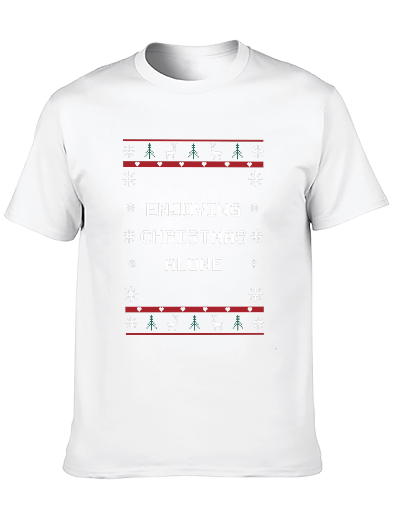 Enjoying Christmas Alone Ugly Sweater T-Shirt