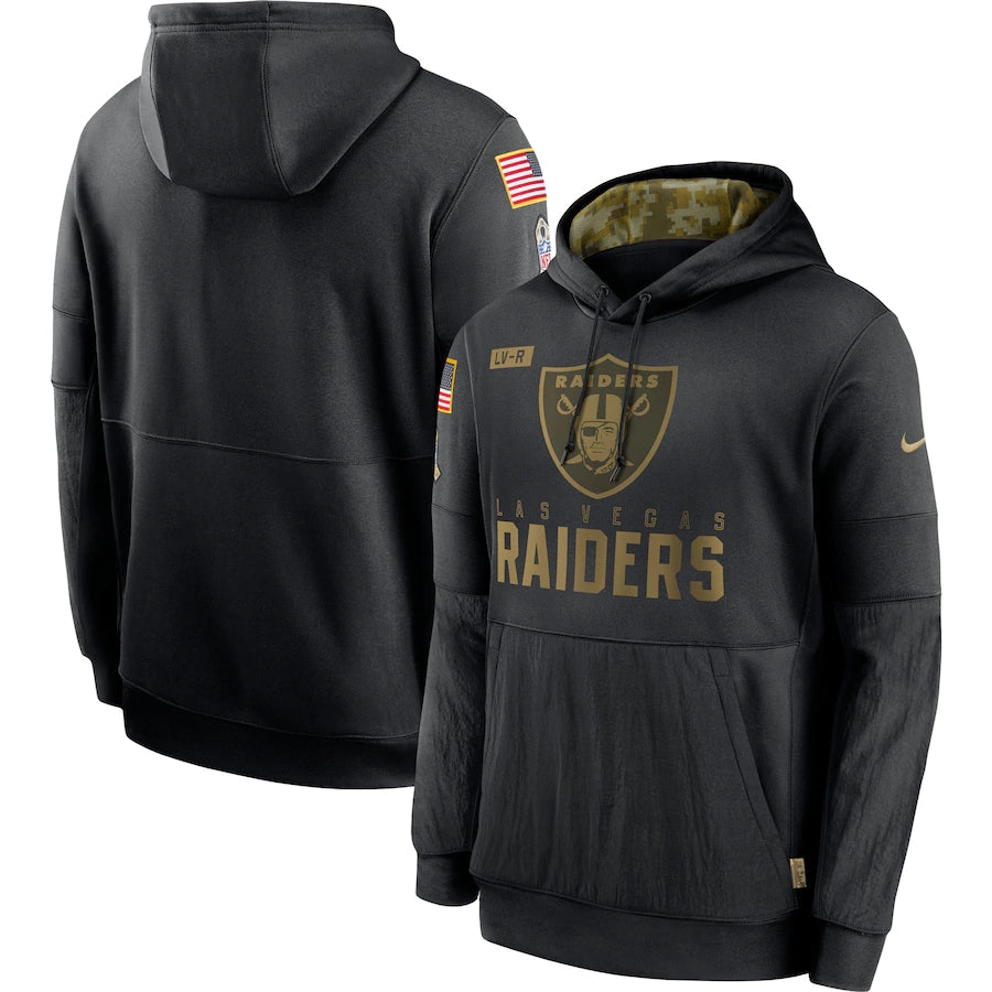 Men's Las Vegas Raiders NFL 2020 Salute to Service Hoodie1 Black