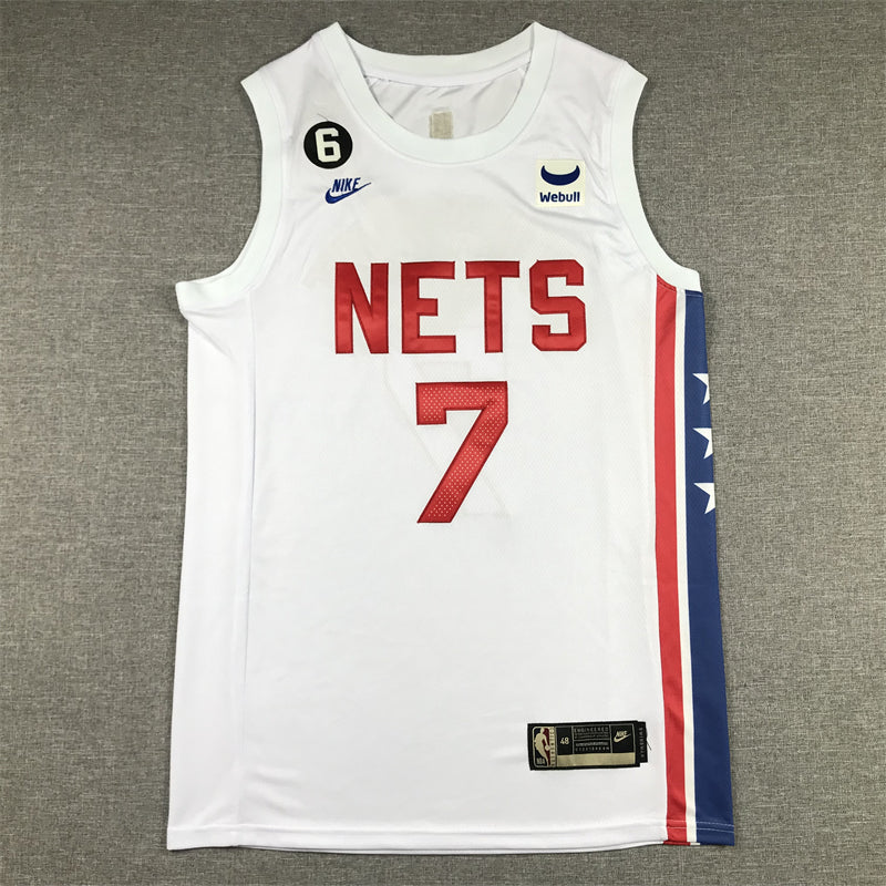 Men's Brooklyn Nets Kevin Durant #7 White 2022/23 Swingman Jerseys - Classic Edition