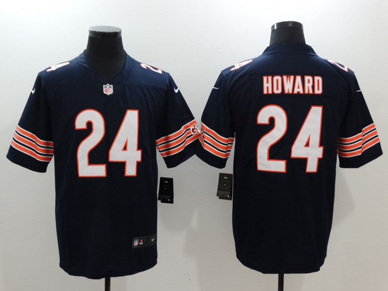 Men's Chicago Bears Jordan Howard #24 Navy Game Player Jerseys