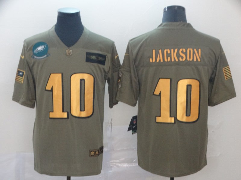 Men's Philadelphia Eagles Desean Jackson #10 Brown Game Player Jerseys