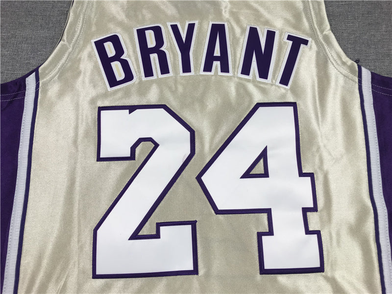 Men's Los Angeles Lakers Kobe Bryant Gold Hall of Fame Hardwood Classics Jerseys