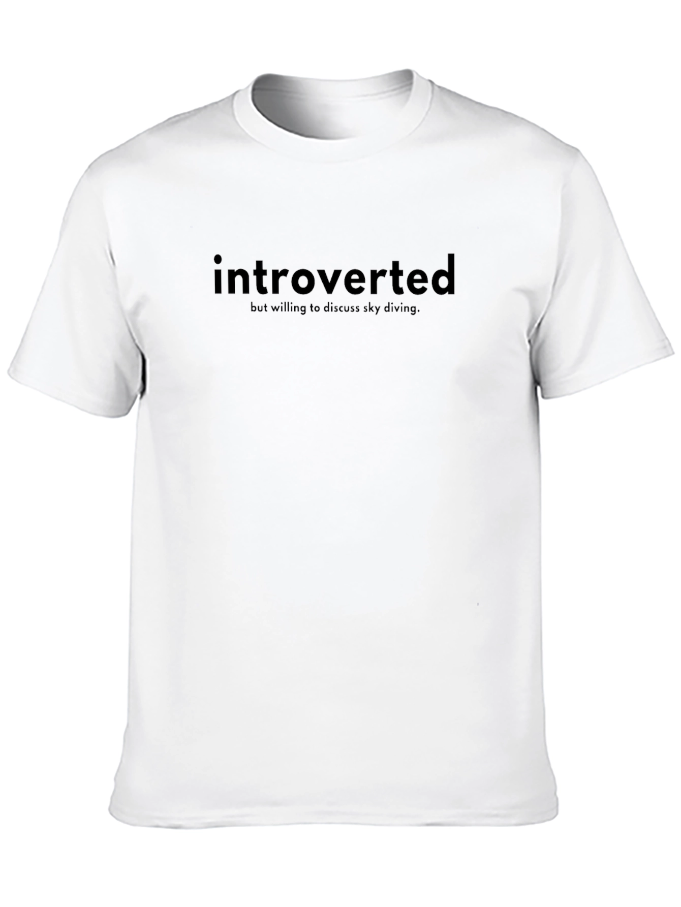 Introverted Skydiving Humor T-Shirt