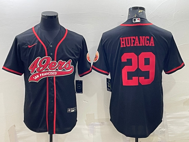 Men's San Francisco 49ers Talanoa Hufanga #29 Black Game Jerseys Joint Edition