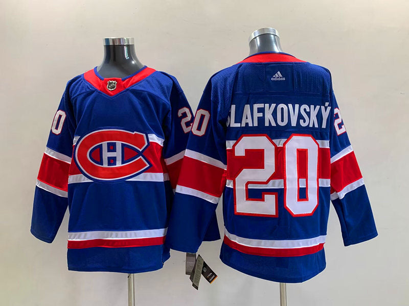 Men's Montreal Canadiens Juraj Slafkovsky #20 Blue Player Jerseys