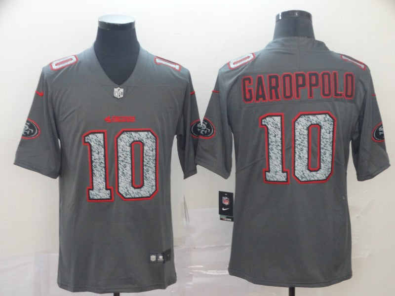 Men's San Francisco 49ers Jimmy Garoppolo #10 Gray Game Player Jerseys