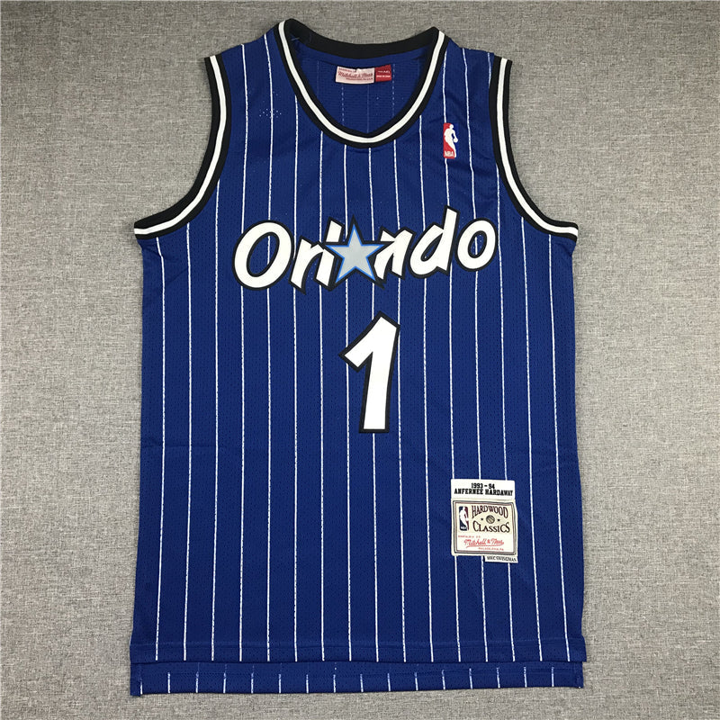 Men's Orlando Magic Penny Hardaway #1 Blue Hardwood Classics Swingman Jerseys