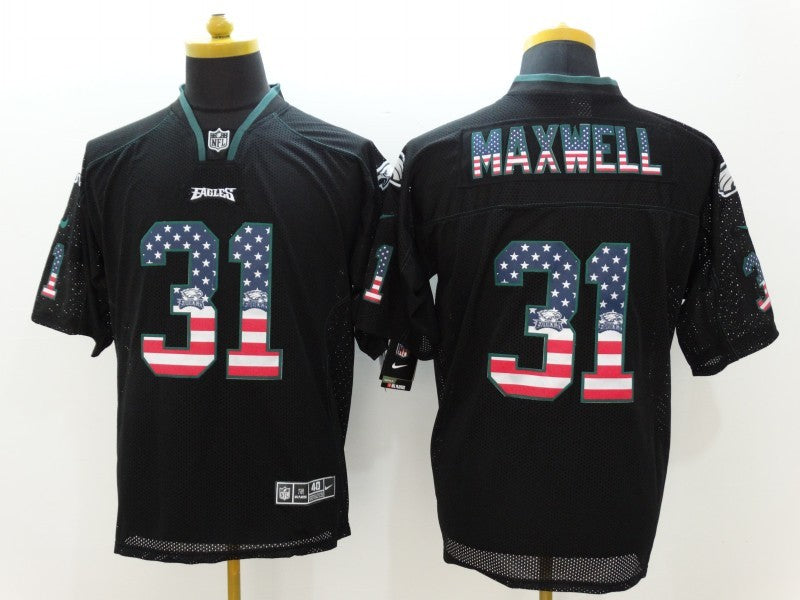 Men's Philadelphia Eagles Byron Maxwell #31 Black Game Jerseys