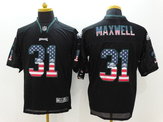 Men's Philadelphia Eagles Byron Maxwell #31 Black Game Jerseys