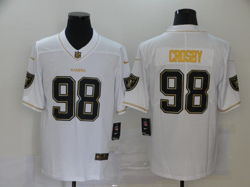 Men's Las Vegas Raiders Maxx Crosby #98 White Game Player Jerseys