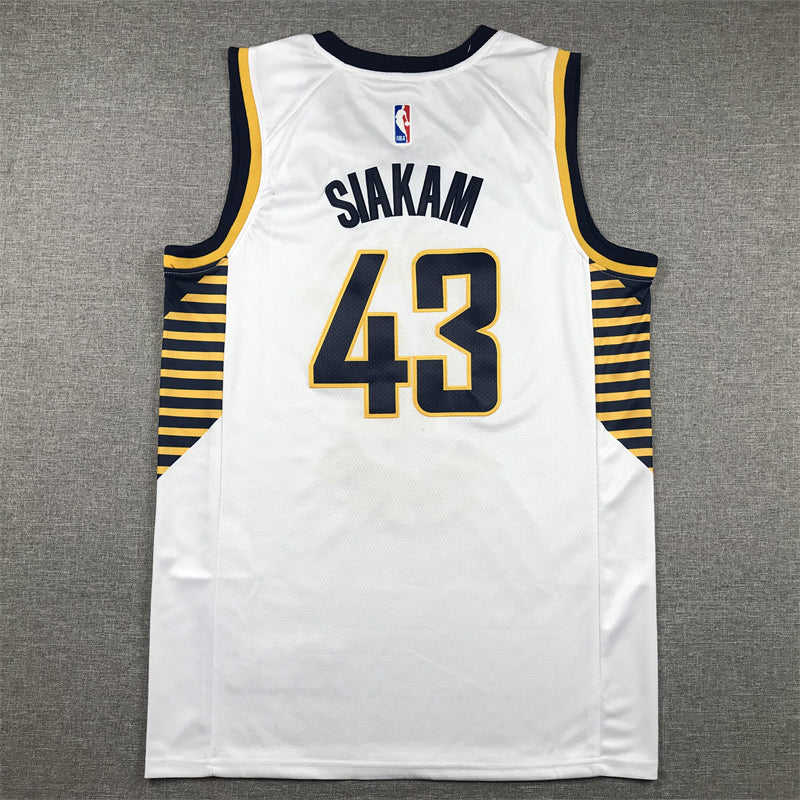 Men's Indiana Pacers Pascal Siakam #43 White Swingman Jerseys - Association Edition