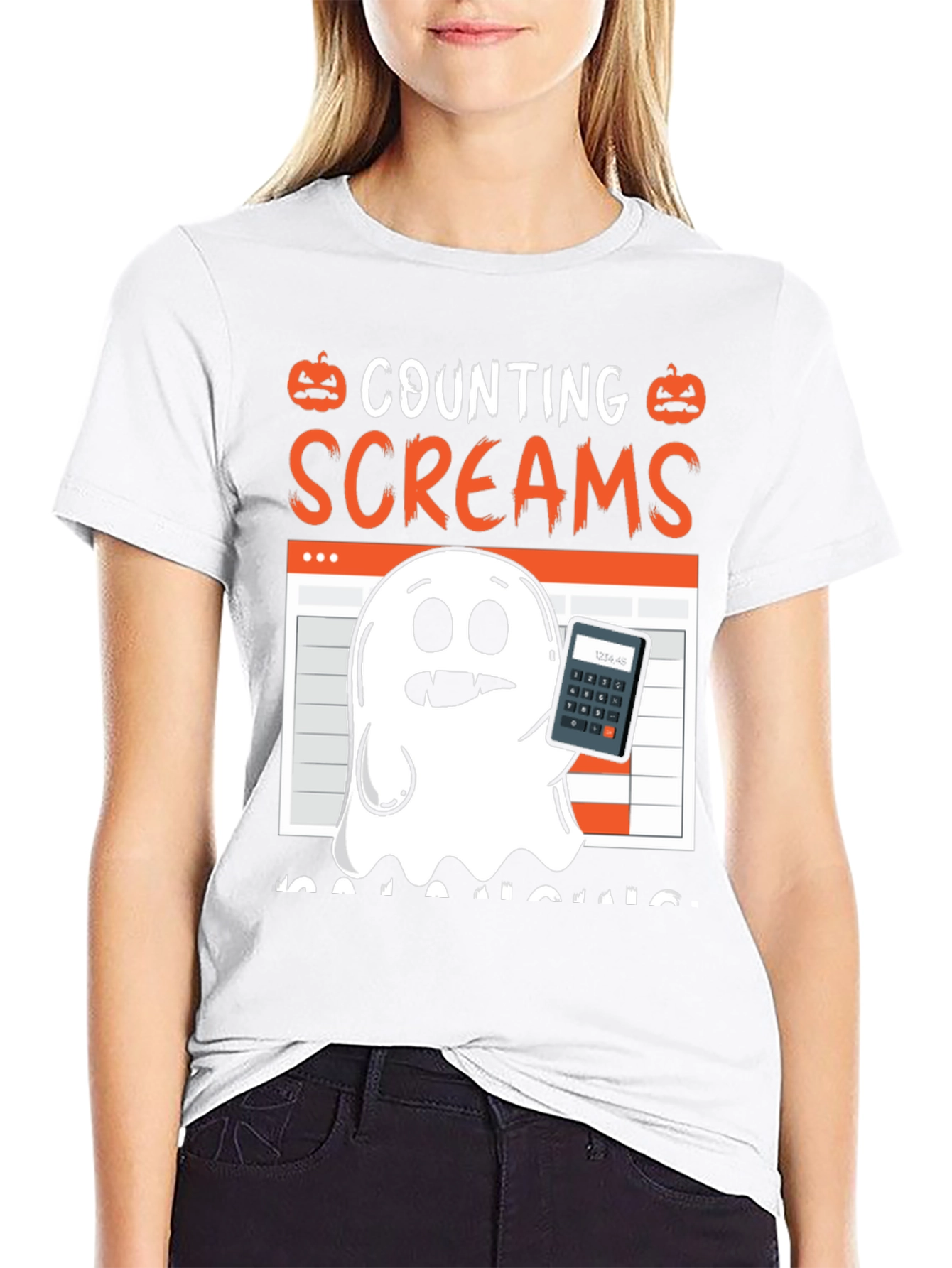 Counting Screams Accountant Halloween T-Shirt