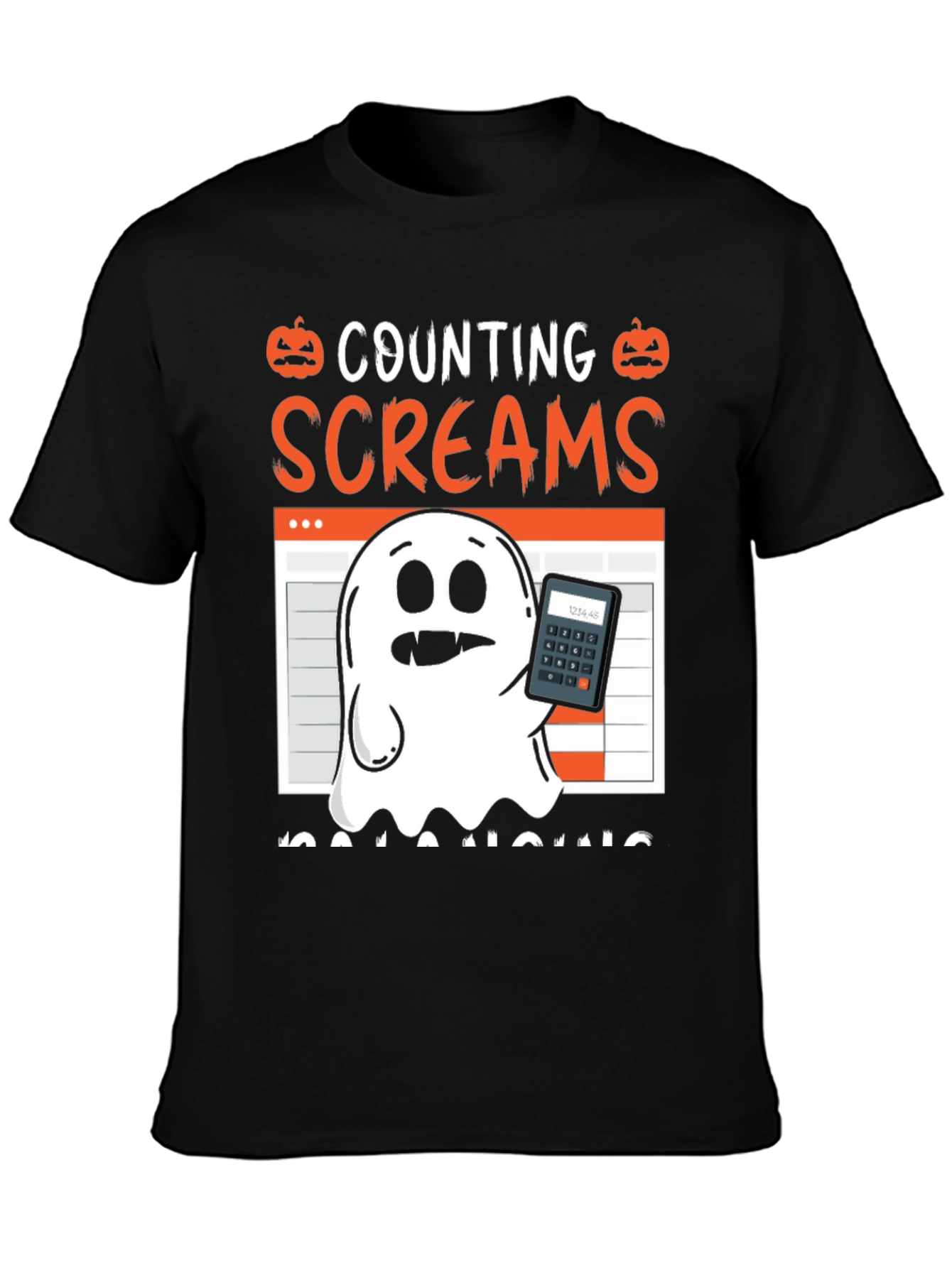 Counting Screams Accountant Halloween T-Shirt