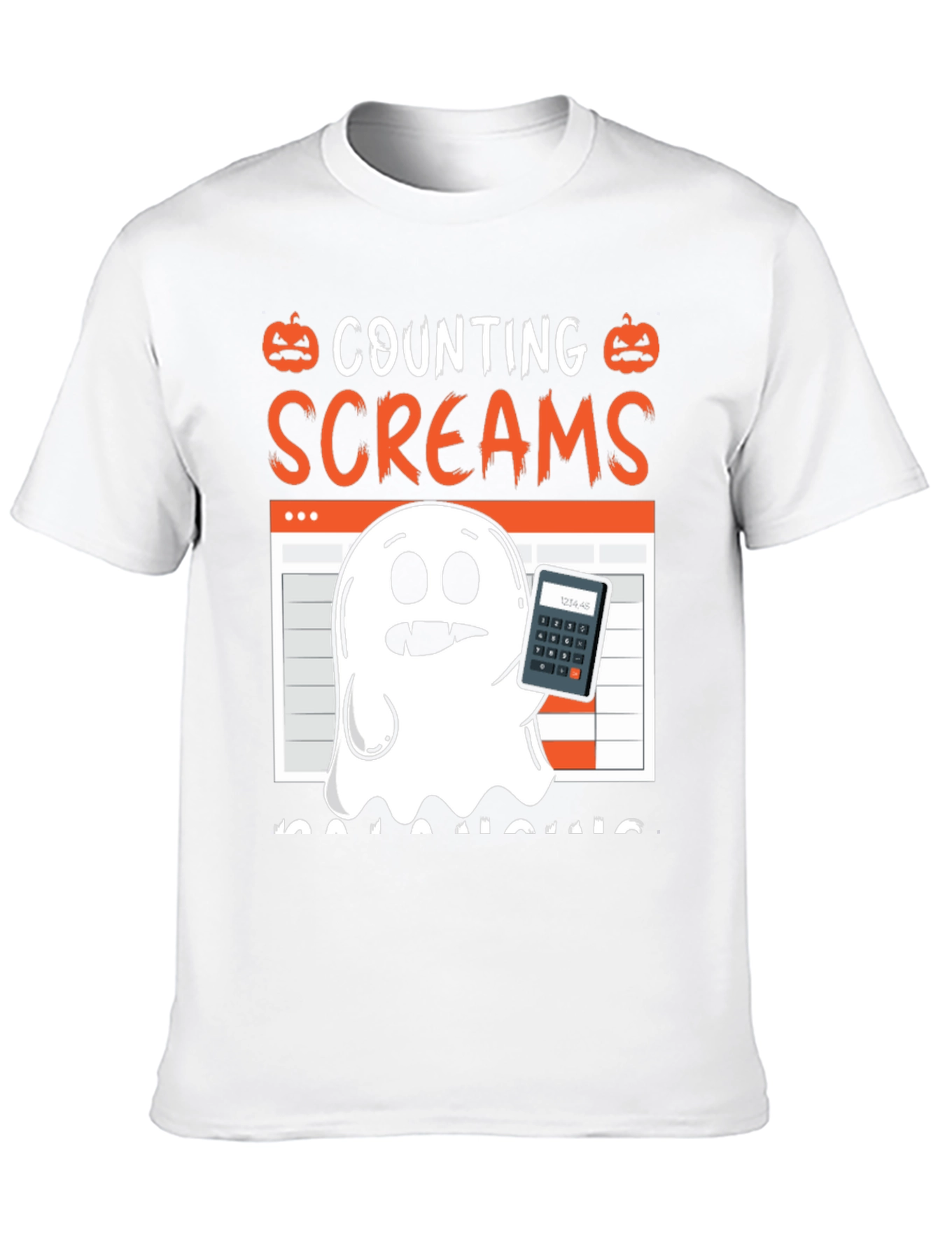 Counting Screams Accountant Halloween T-Shirt