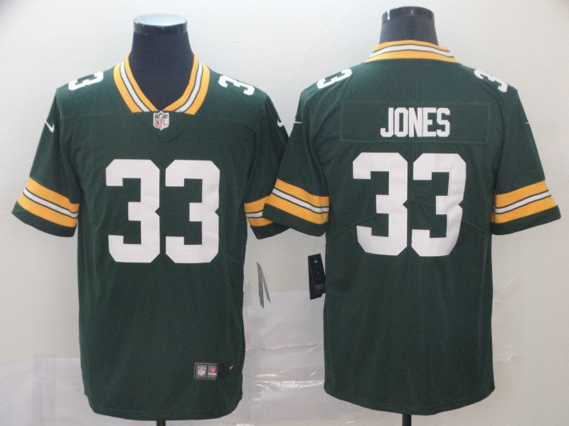 Men's Green Bay Packers Aaron Jones #33 Green Player Game Jerseys