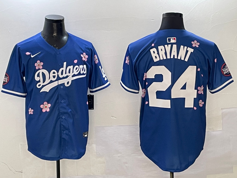 Men's Los Angeles Dodgers Kobe Bryant #24 Royal Alternate Replica Player Jerseys