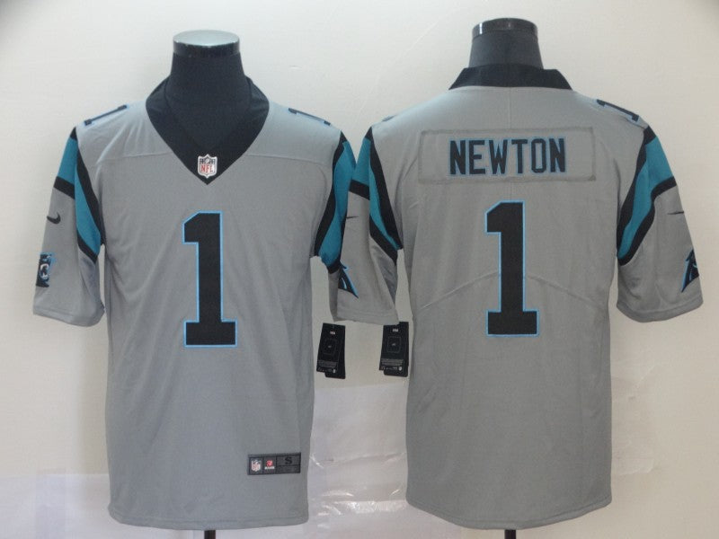Men's Carolina Panthers Cam Newton #1 Gray Inverted Legend Jerseys