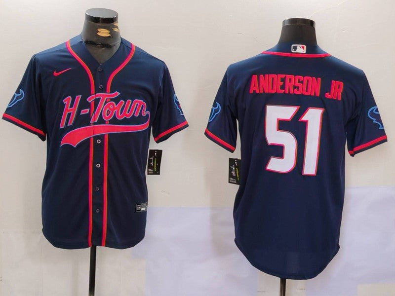 Men's Houston Texans Will Anderson Jr. #51 Navy Game Player Jerseys