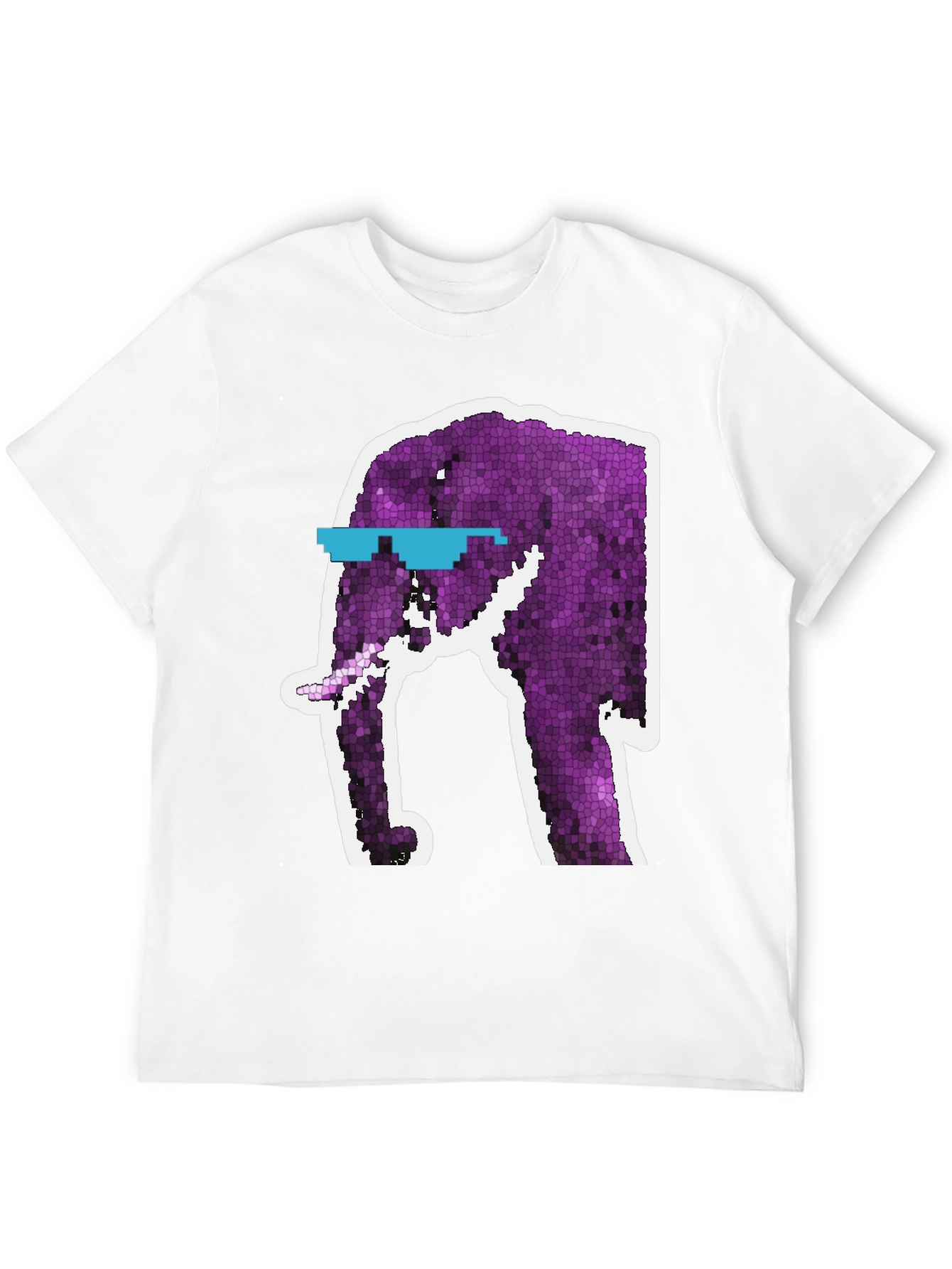 Cool Elephant Graphic Tee - Black Cotton T-Shirt