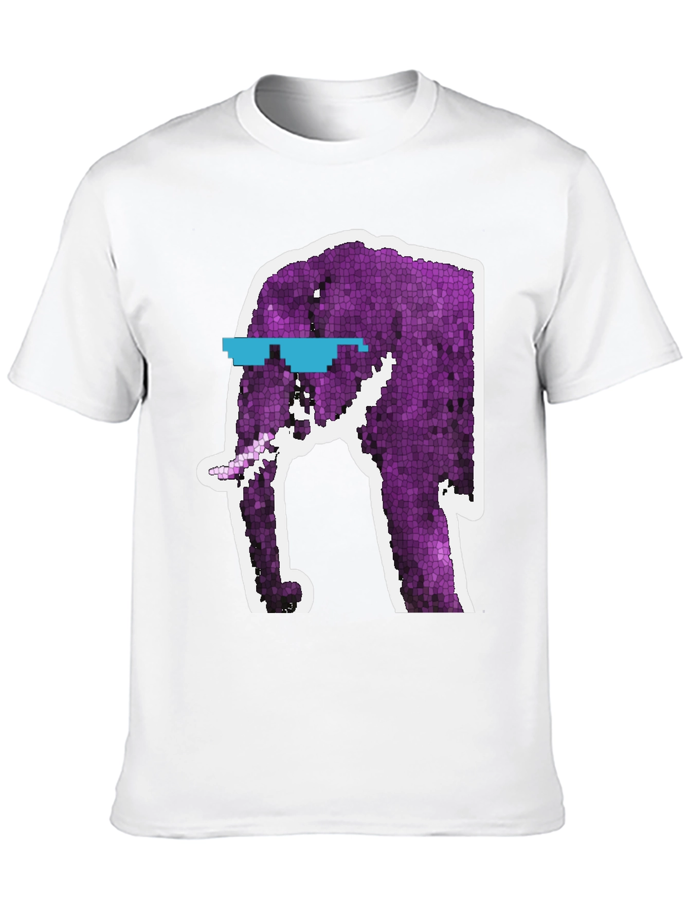 Cool Elephant Graphic Tee - Black Cotton T-Shirt