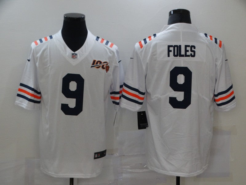 Men's Chicago Bears Nick Foles #9 White Alternate Game Jerseys