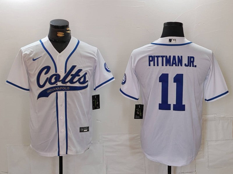 Men's Indianapolis Colts Michael Pittman Jr. #11 White Player Jerseys