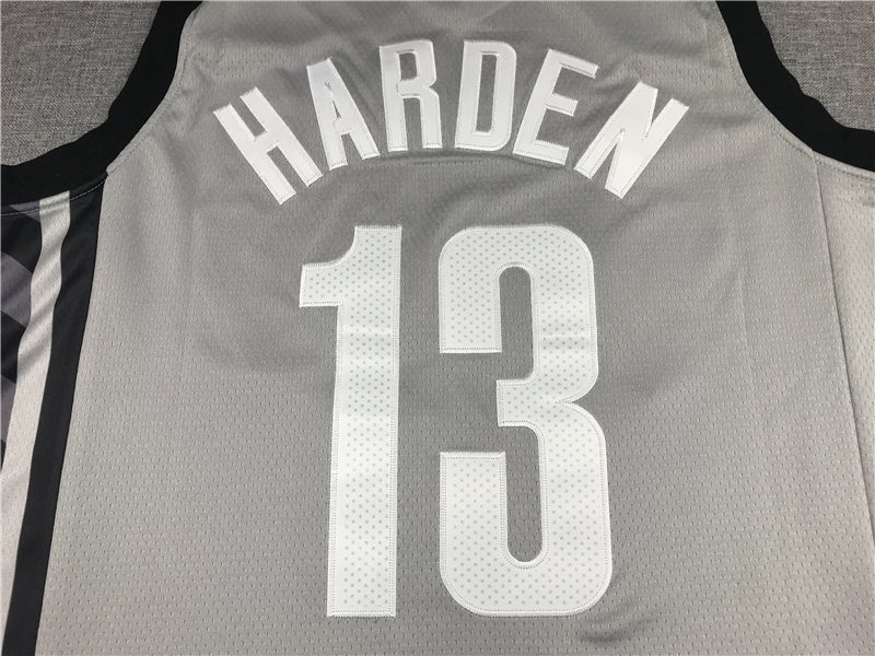 Men's Brooklyn Nets James Harden Charcoal 2020/21 Fast Break Replica Jerseys