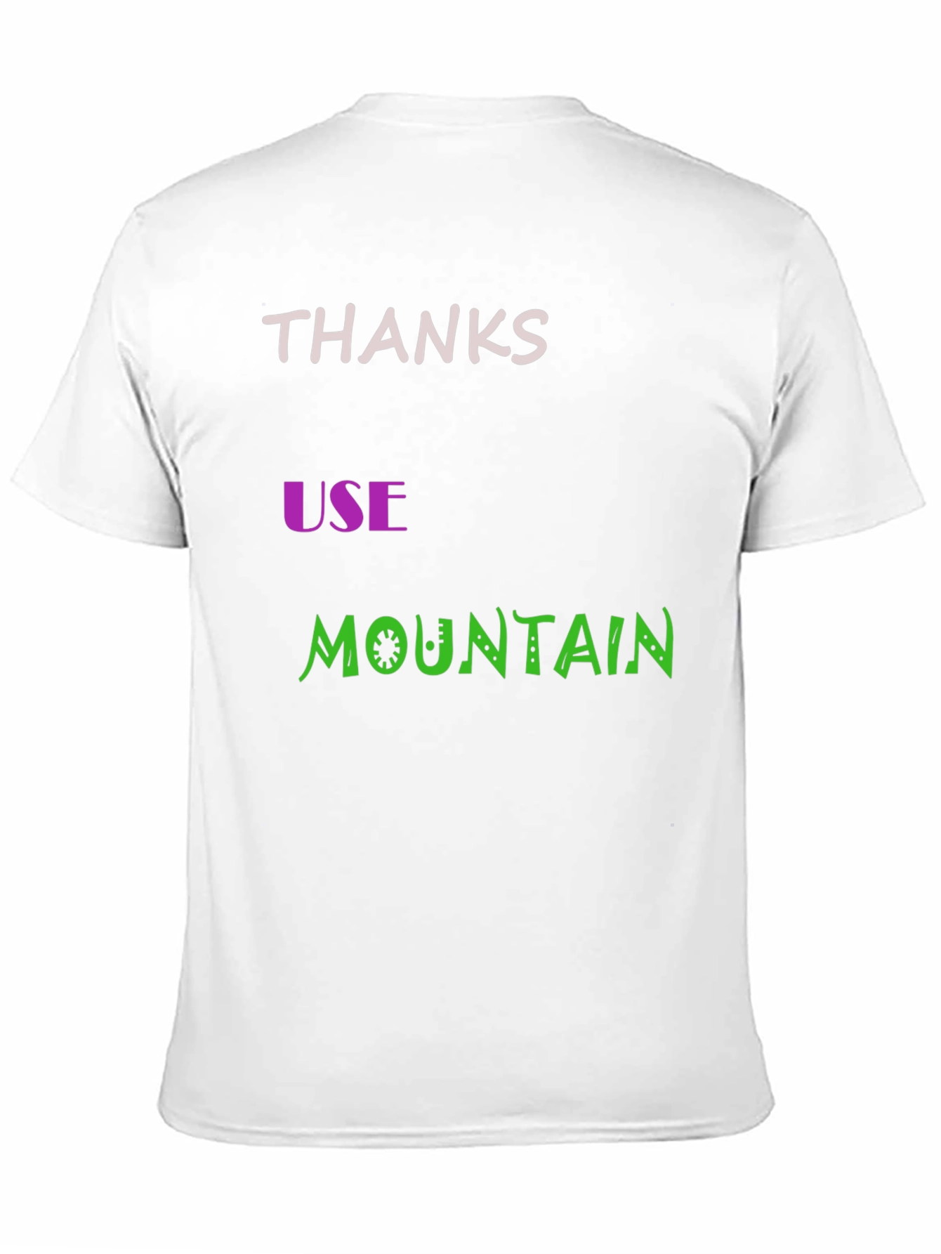 Thanks Use Mountain Black Cotton Graphic Tee