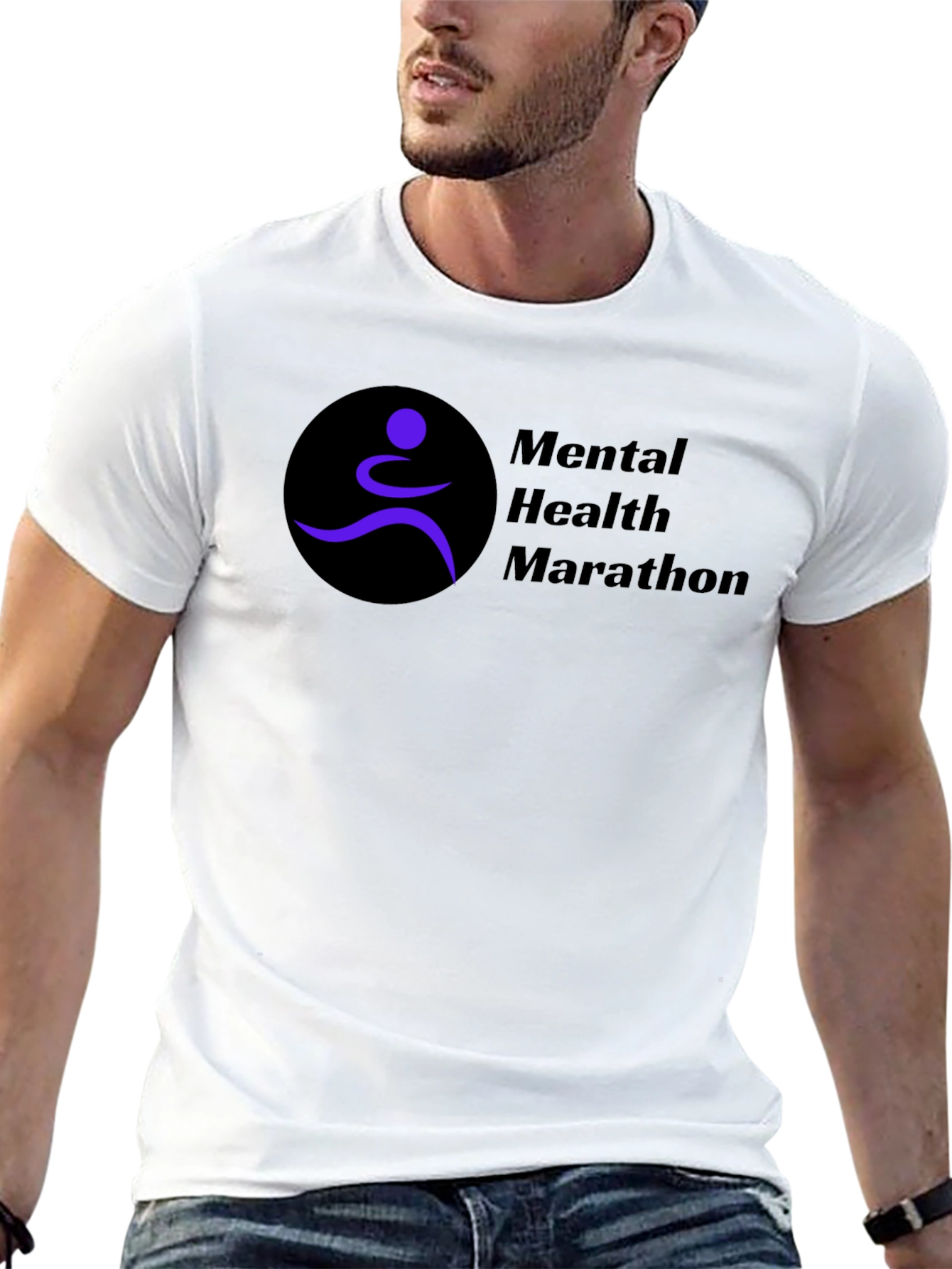 Mental Health Marathon Black T-Shirt