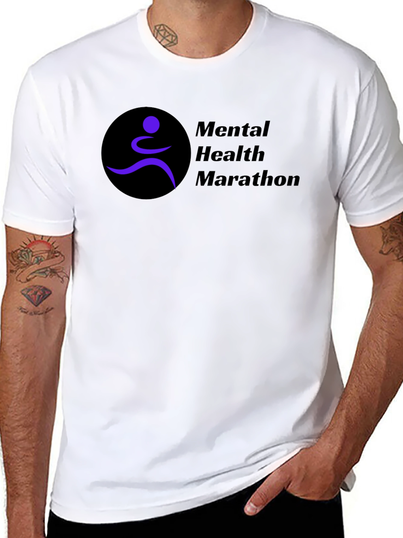 Mental Health Marathon Black T-Shirt