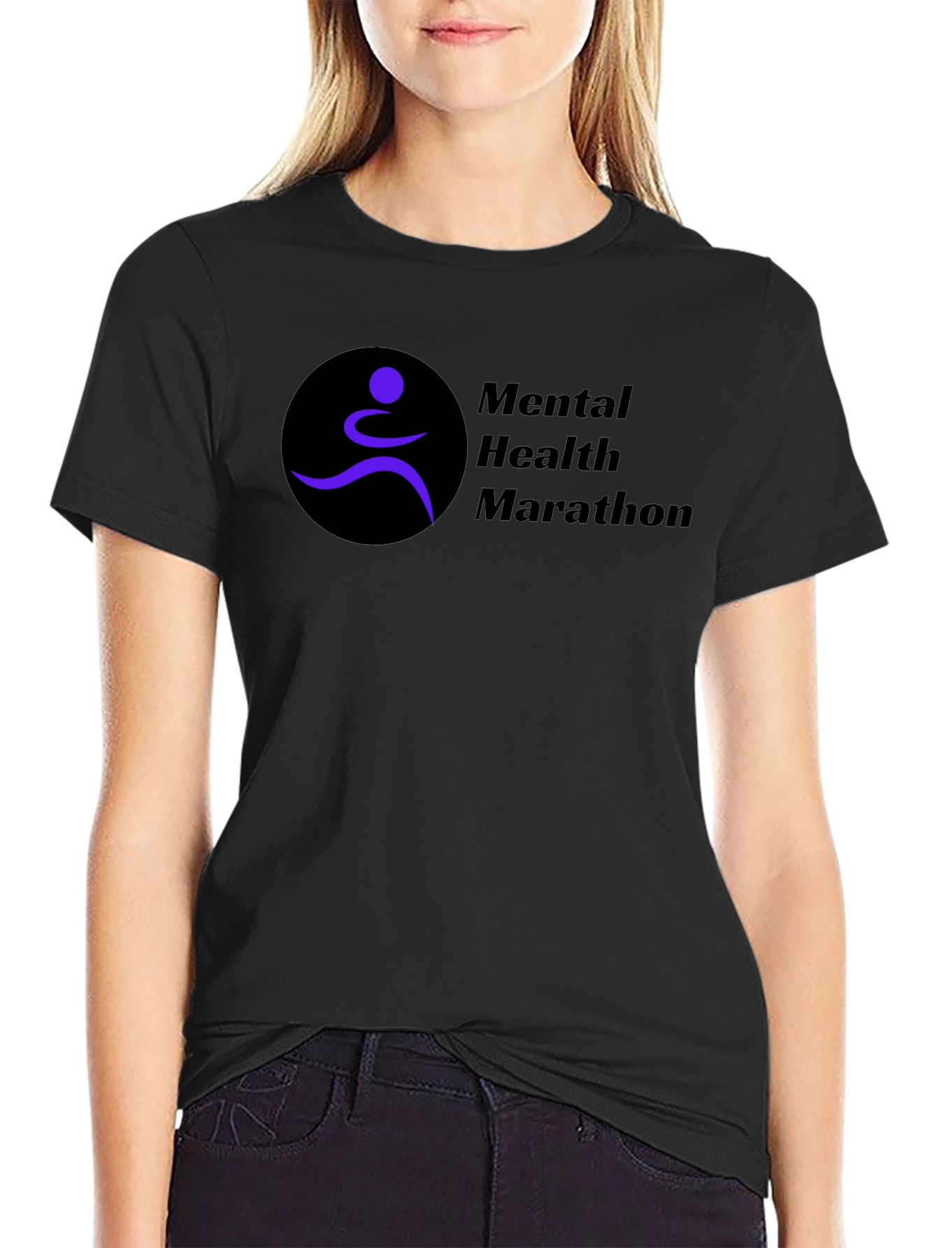 Mental Health Marathon Black T-Shirt