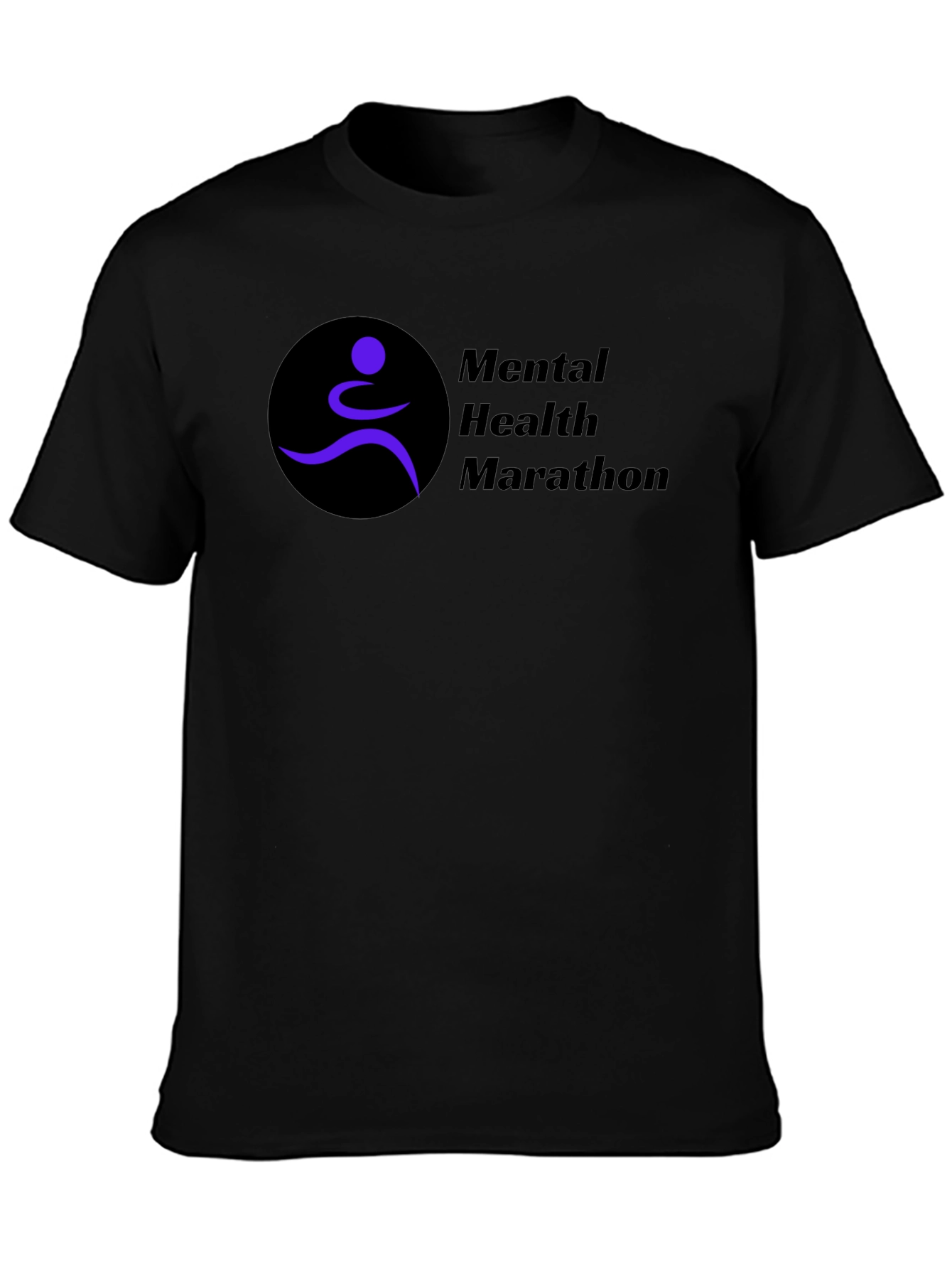 Mental Health Marathon Black T-Shirt