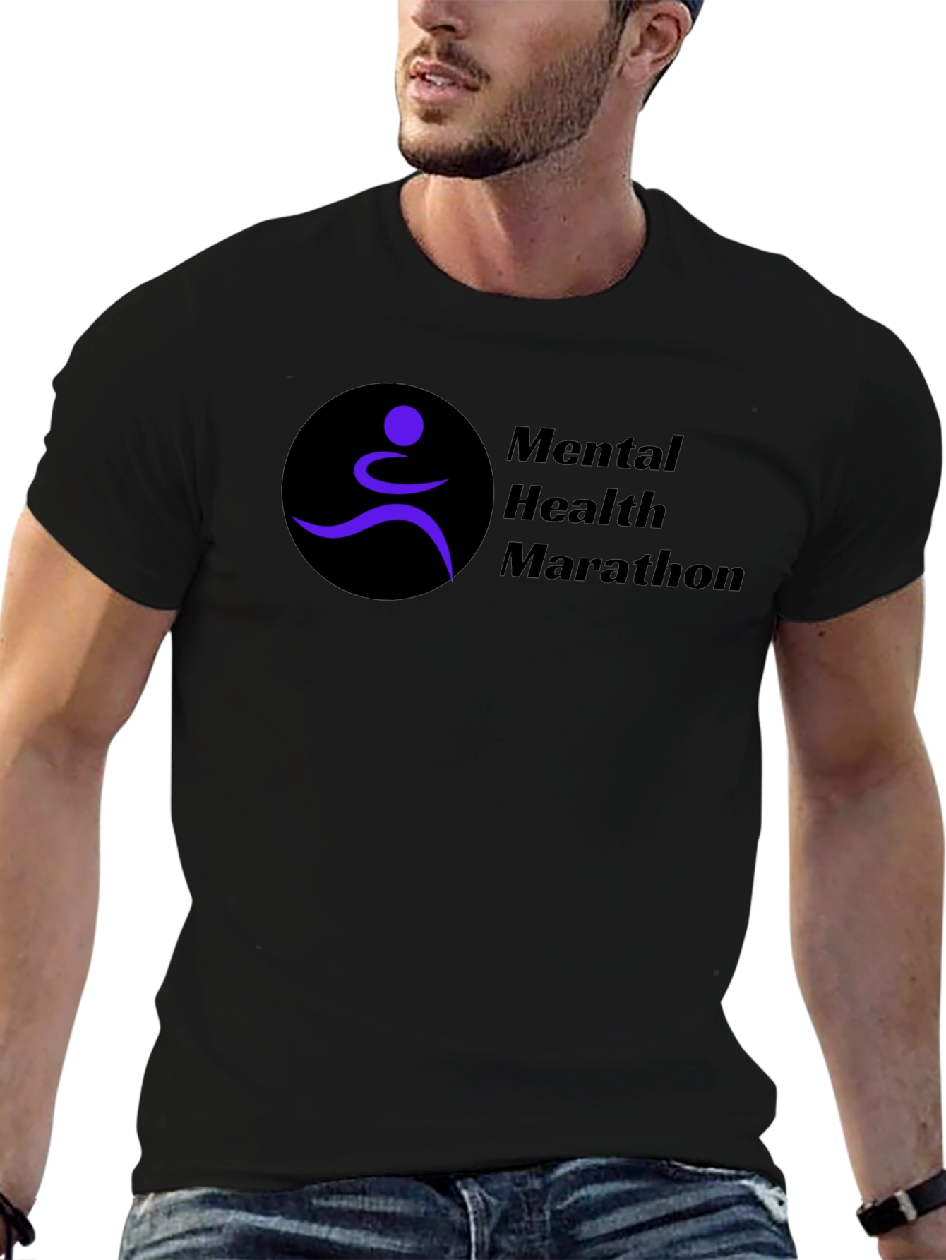 Mental Health Marathon Black T-Shirt