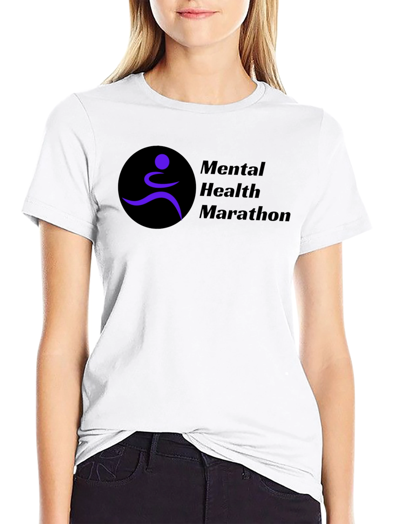 Mental Health Marathon Black T-Shirt