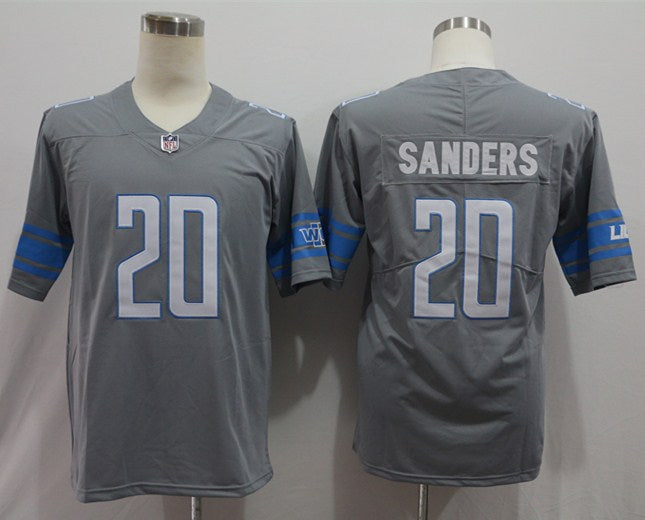 Men's Detroit Lions Barry Sanders #20 Gray Retired Player Vapor Limited Jerseys